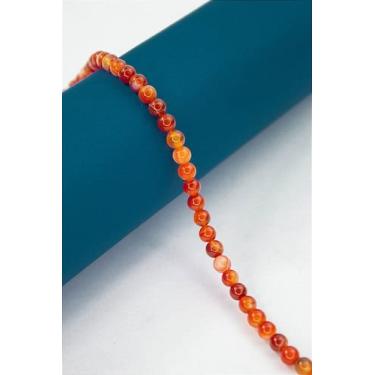 Imagem de Fio Pedra Ágata de Fogo 6mm - 40cm com 60 Pedras - no-brand