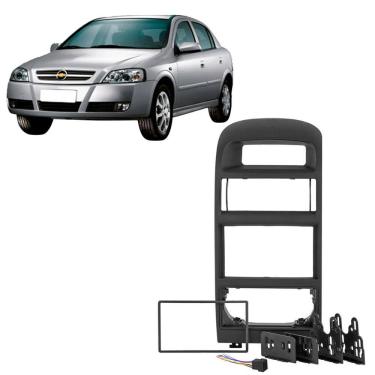 Imagem de Moldura 2 Din Astra Ar Digital 1998 à 2012 com Chicote Preta Painel Multimidia Mp5 Expex Ektgm009