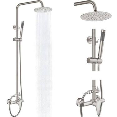 Imagem de Kit de chuveiro externo GBBNE Brass Valve 8" Spray