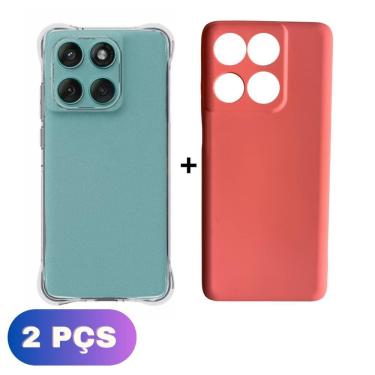 Imagem de Kit Capa Colorida + Capa Transparente Moto Edge 60 Fusion