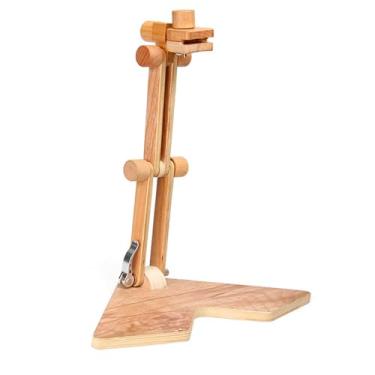 Imagem de oshhni Suporte de bastidor de bordado ajustável de madeira, mesa de bordado, suporte de costura multiuso, ajuste universal, de ponto cruz