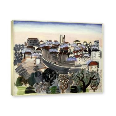 Imagem de Moldura de champanhe. Impressões Raoul Dufy, (belo cenário 11), pôster de viagem vintage, arte impressionista, imagem de arte de parede em tela para decoração de casa. 40 x 48 cm-15,7 x 18,9 pol