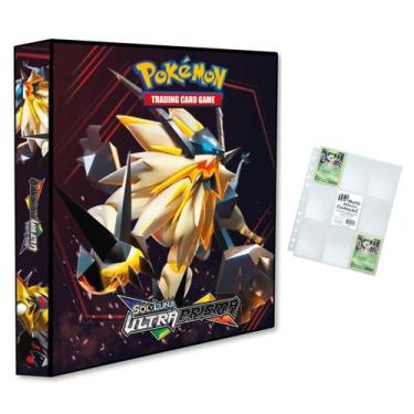 Imagem de Álbum Pasta Fichário Pokemon com 10 Folhas Sol e Lua Ultras Prisma Cap