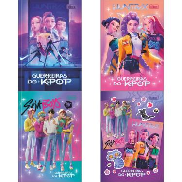 Imagem de CADERNO BROCHURA CAPA DURA 1/4 GUERREIRAS DO K-POP 80F