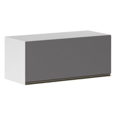 Imagem de Armário Basculante 90cm 1 Porta Branco Polar C/Cinza Puro