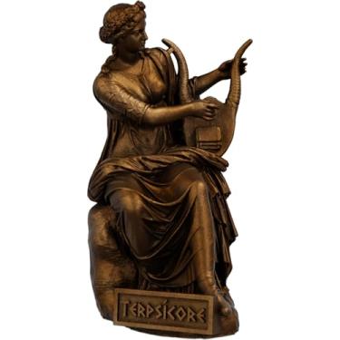 Imagem de Estátua Terpsícore - Musa Grega da Dança e Canto Coral (Cor Cobre Antigo)