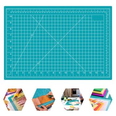 Imagem de AMASEWART Tapete de corte autorreparável de 45,7 x 30,5 cm, tapete de costura para artesanato, tábua de corte de mesa de 5 camadas dupla face para projetos de passatempo de modelagem de couro