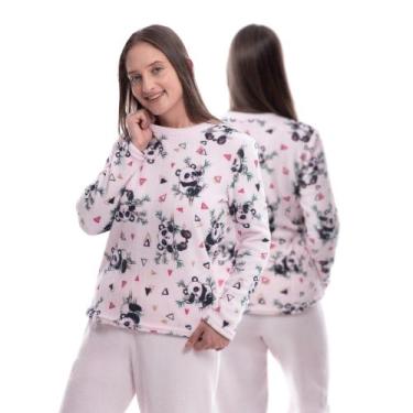 Imagem de Pijama Inverno Adulto Pandinha Quentinho Gramatura 180 - Super Estilo,