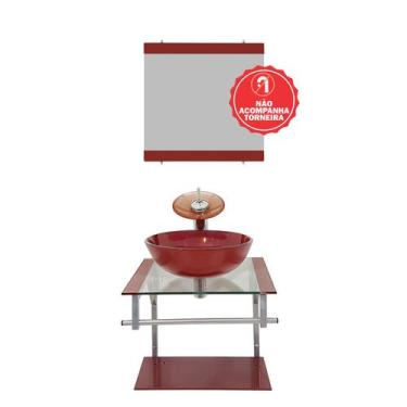 Imagem de Gabinete de Vidro 45cm para banheiro Cuba Redonda - Polônia - EKASA, V