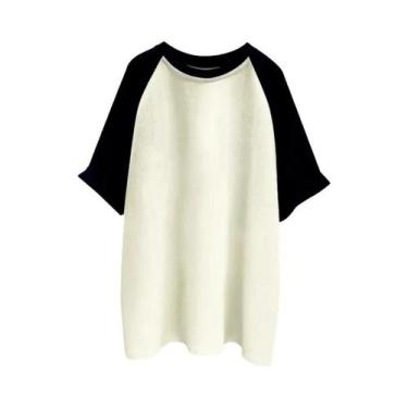 Imagem de Camiseta Básica de Algodão - Manga Curta - Branca e Preta - Unissex - 