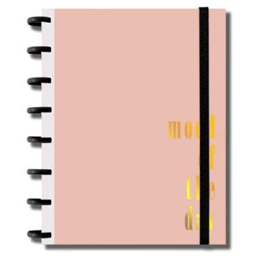 Imagem de Caderno Capa Dura Com Discos Feminino 10 Matérias 160 Folhas Pautadas 