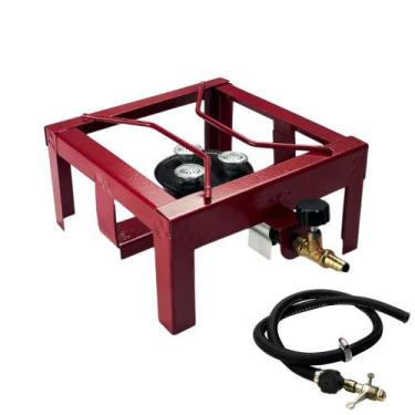 Imagem de Fogão 1 Boca Industrial Alta Pressão Mangueira Incluso Roa - Metalúrgi