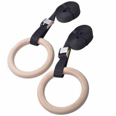 Imagem de Kit Argolas de Suspensão Olímpicas Lorben Madeira para Ginástica GT792-Unissex