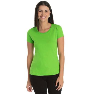 Imagem de Camiseta Feminina de Algodão Premium Baby Look Básica Lisa-Feminino