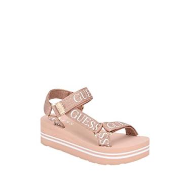 Imagem de GUESS Sandália feminina Avin Wedge, Ouro rosa, 9