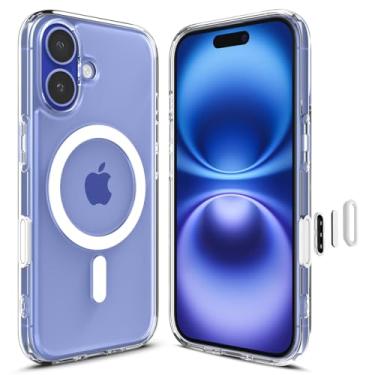 Imagem de Capa Spigen para iPhone 16, Ultra Hybrid T [MagFit] [Cobertura do botão de controle da câmera] Compatível com MagSafe - Branco