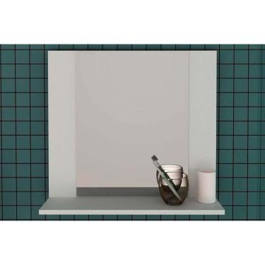 Imagem de Armário De Banheiro C-espelho Bn3610 1 Prateleira 60cm Cor Branco - Tecno Mobili