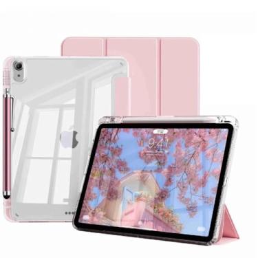 Imagem de Capa tablet Capa Transparente Para iPad (A16) 2025/iPad 10ª Geração 2022+ Caneta Stylus Com Suporte de três dobras, Despertar([Rosa],iPad 10a (10,9 ")2022)