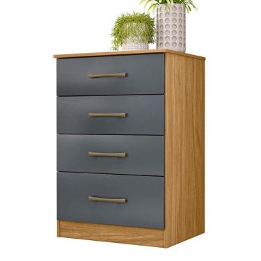 Imagem de Cômoda Ms913 4 Gavetas Freijó Cinza - Moval Freijó Cinza