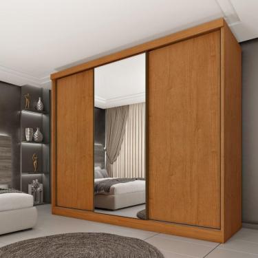 Imagem de Roupeiro Monte Carlo 3 Portas De Correr Tcil Cinamomo