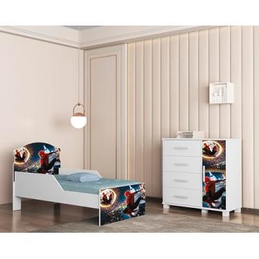 Imagem de Conjunto de Quarto Infantil Lívia Com Mini Cama + Cômoda. (Homem Aranha 14)