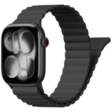 Imagem de Pulseira magnética para Apple Watch séries 11/10/9/8/7/6/5/4/3/SE/2nd/Ultra 2/3 de 40 mm, 44 mm, 42 mm, 46 mm, 49 mm, 45 mm, 41 mm, 48 mm, 38 mm