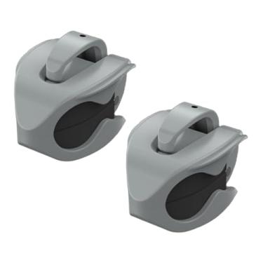 Imagem de Aymzbd 2x Clipes para Vara de Pesca, Suporte para Vara de Pesca, Organização, Ajustável, Acessório Multifuncional, Clipes para Vara, Grampos para Vara, Cinza