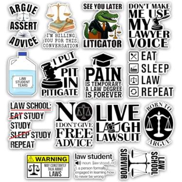 Imagem de TODOLIA (15 peças - 7,6 cm) Pacote de adesivos de faculdade de direito, adesivo engraçado advogado advogado, advogado parceiro, equipe jurídica, presente de advogado, decoração jurídica para laptop