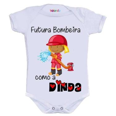 Imagem de Body Divertido - Bombeira Como Dinda - KALUNDU KIDS, P