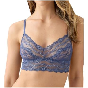 Imagem de b.tempt'd Sutiã feminino Lace Kiss Sheer sem forro sem aro, 910182, Coroa azul, M