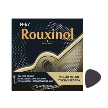 Imagem de Encordoamento para Violão nylon tensão alta Rouxinol - (80/20)