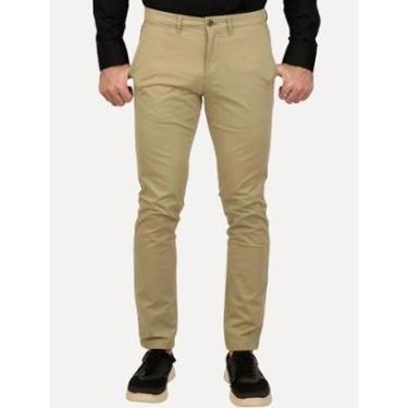 Imagem de Calça Tommy Hilfiger Masculina Slim Bleeker THFlex Chino Stretch Cáqui-Masculino