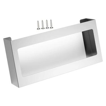 Imagem de predolo Dispensador de luvas em aço inoxidável com 4 compartimentos, porta-lenços, organizador de luvas para cozinha e sala de exames.