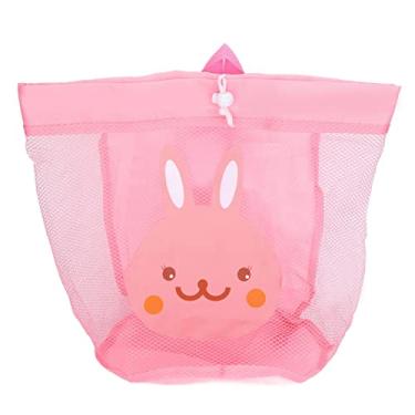 Imagem de Ainoli Kids Toy Storage Bolsa Bolsa de praia dobrável extra grande de malha respirável com alça de ombro (Rósea)
