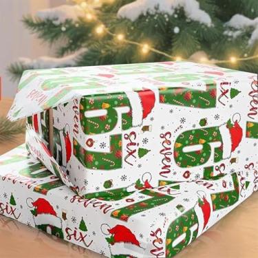 Imagem de SOGIRNO Papel de embrulho 67 - Papel de embrulho de Natal de 6 7 memes - Embrulho de presente de Natal com 67 memes - Embrulho de presente divertido para adolescentes 48 x 91 cm, 2 peças - Conjunto B