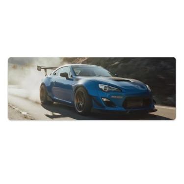 Imagem de HouLaiZhe JDM Tapetes de mesa de carro esportivo BRZ Mountain Racing Extreme Speed Gaming Mouse pads de mesa grandes para teclado de mesa tapete de computador 30 x 80 cm