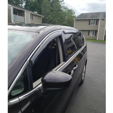 Imagem de VICOJETOR 94511 Defletor de vento de janela lateral à prova d'água à prova de sol, conjunto de 4 peças de substituição de protetores de chuva, viseira de janela adequada para Chrysler PT Cruiser 2001