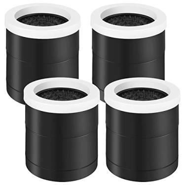 Imagem de UKQRRTC 4 peças de elevação de cama, elevadores de móveis de borracha ajustáveis, almofada de borracha antiderrapante, pode suportar até 680 kg, fácil de instalar e usar para mesa, mesa, sofá, cadeira