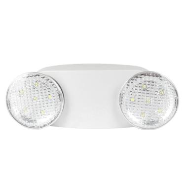 Imagem de Luz de Emergência LED com Brilho Alto 200LM 2 Lâmpadas Backup Bateria 120 Minutos Rotativa para Uso Residencial Escritór