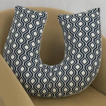 Imagem de Almofada de Amamentação Para Bebê Super Macio 100% Algodão (Azul Marinho)