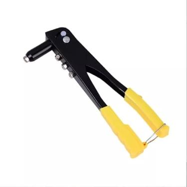 Imagem de Kit Alicate Rebitador Manual 4 Bicos Aço Cromado - Rebitadeira Robusta Ergonômica, Fixação Chapas Tubos Industrial