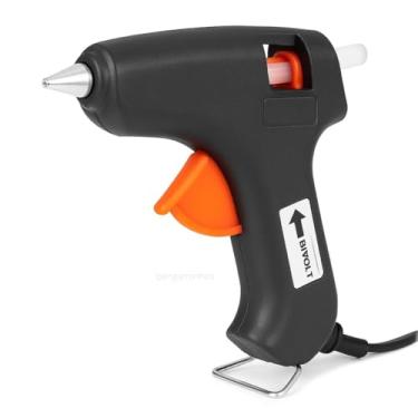 Imagem de Pistola de Cola Quente 8W Bivolt Preta e Laranja aquecimento rápido, praticidade, ideal para artesanato Projetos