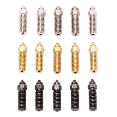 Imagem de KIMISS Conjunto de Bicos de Impressora 3D de 15 Peças Rosca M6 para Filamento de 1,75 Mm - Bicos de Substituição de Alta Velocidade Compatíveis Com Sovol Sv06 Plus Sv07, Vyper e Kobra