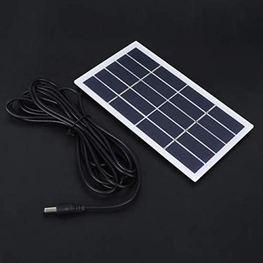 Imagem de Acouto Lâmpada de Jardim Com Painel de Bateria de Energia Solar de Polissilício 2W 5V, Painel de Carregamento Solar Leve e Portátil, Aparelhos de Baixa Potência, Luzes de Emergência e Pequenos