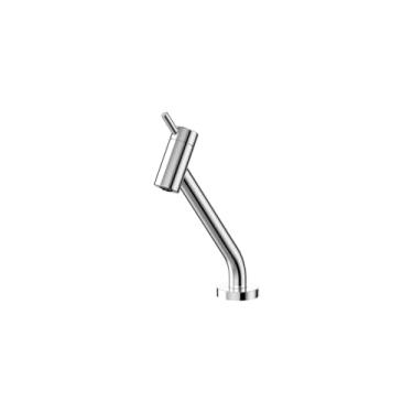 Imagem de Torneira Para Lavatório de Mesa, Cromada, Acabamento Inox, 16,4cm Altura, PP, 151g, com Sistema de Acionamento Suave