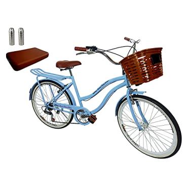 Imagem de Bicicleta aro 26 com Bagageiro Assento Acolchoado pedaleiras
