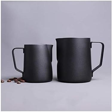 Imagem de Molheira Para Leite, Caldo, Molho Boca Pontiaguda De Aço Inoxidável 304 Copo De Espuma De Leite Lata De Manteiga Personalizada Pitcher Utensílios De Café Adequado Para Café Com Leite Cappuccino Ca