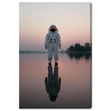 Imagem de Arte de parede de astronauta com impressão em tela Waking Dream por Art Remedy, Gallery Wrapped, 40 x 61 cm