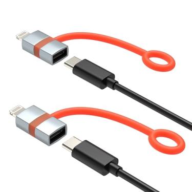 Imagem de Adaptador USB C para Lightning (pacote com 2) para iPhone 14 13 12 Pro Max, cabo para Apple tipo C fêmea de iluminação, adaptador conversor macho adaptador de carregador, conector de carregamento para