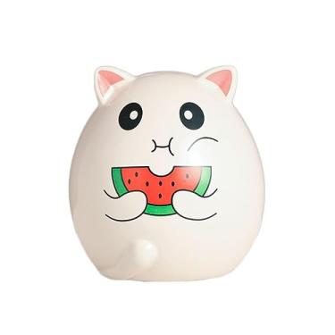 Imagem de Cofrinho de cerâmica requintado redondo bonito caixa de poupança ornamentos modernos caixa de depósito doméstico para homens mulheres fácil de armazenar